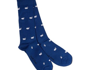 Navy Sheep Bamboo Socks