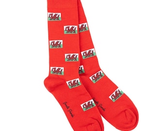 Welsh Flag Bamboo Socks
