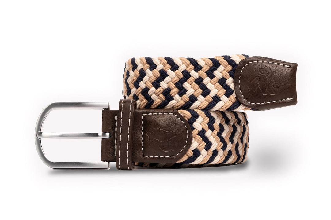 Woven Belt - Navy / Beige Zigzag - Etsy display picture 3