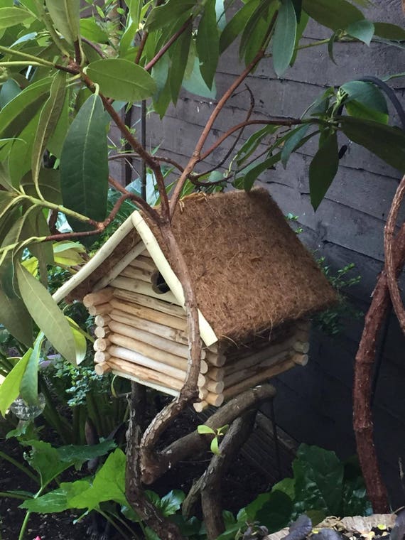 Handmade Log Cabin Bird House Etsy
