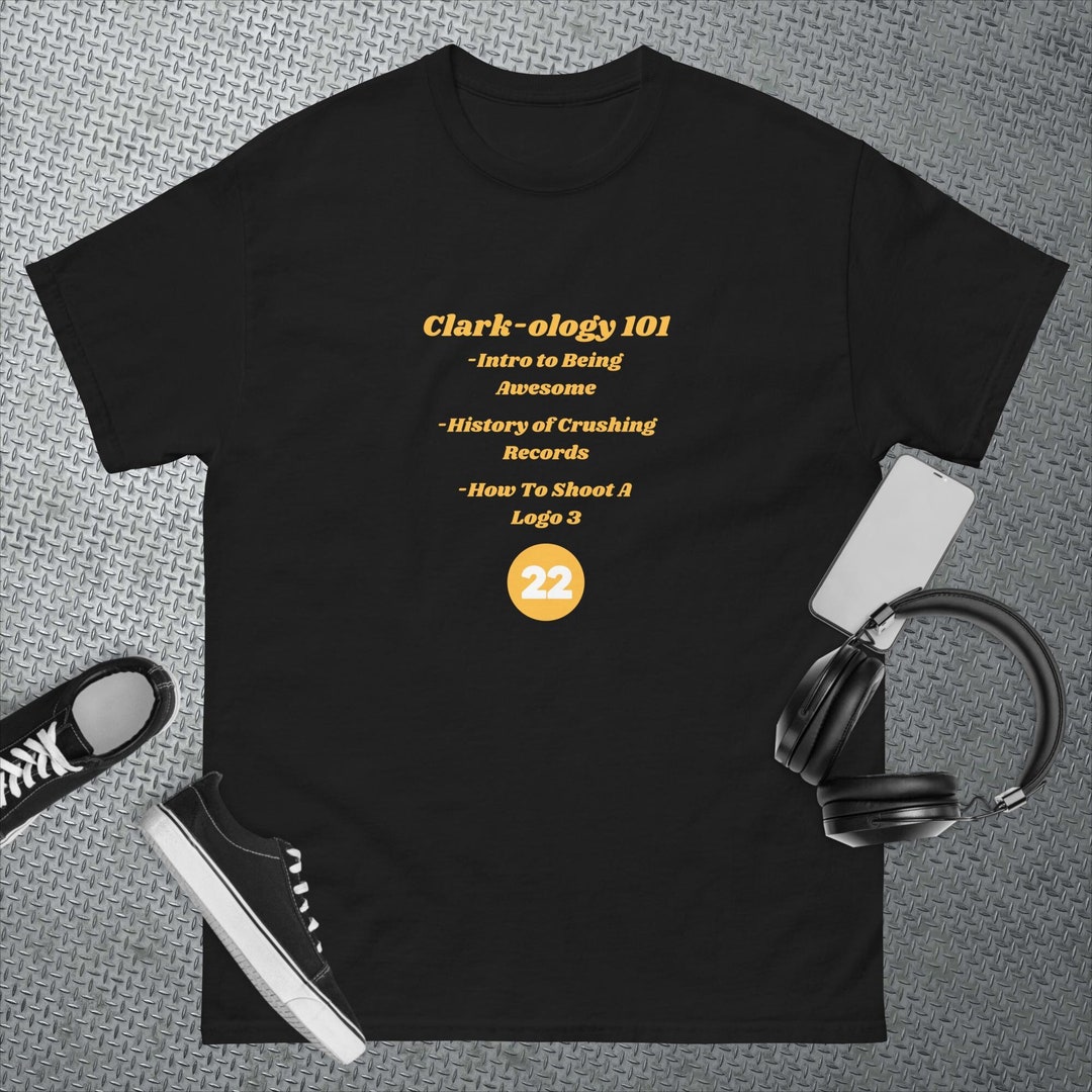 Maglia Da Basket Vintage Clark Goat 22 - T-Shist Unisex Adulti E Ragazzi In Cotone E Poliestere