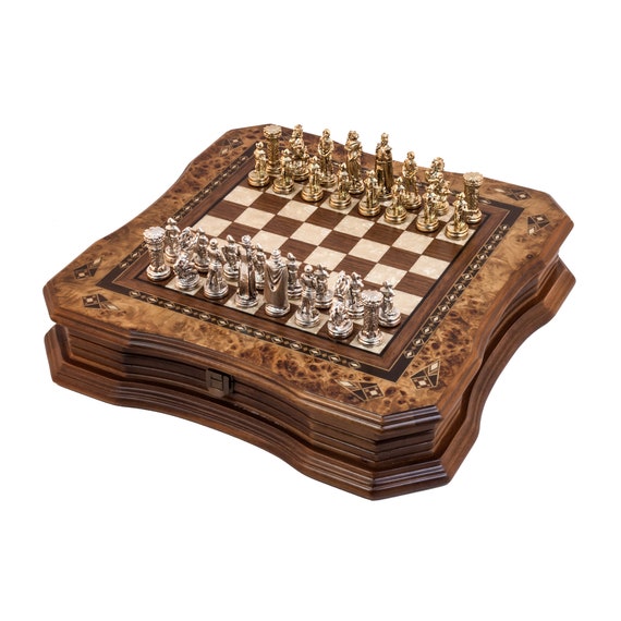 Wooden Chess Set Personalized Chess Board Handmade Chess 