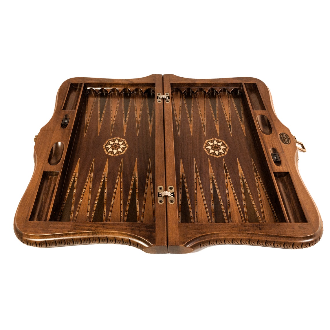 21.5 Inch Queen Backgammon Set Walnut Etsy