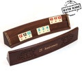 Personalized - Hand Carved Oval Rummikub Game Set | Name Engraved Oval Rummy Cube Game Set product logo
