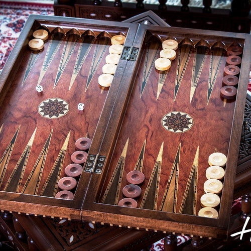 19 Handmade Elegant Backgammon Set Helena Wood Art Etsy