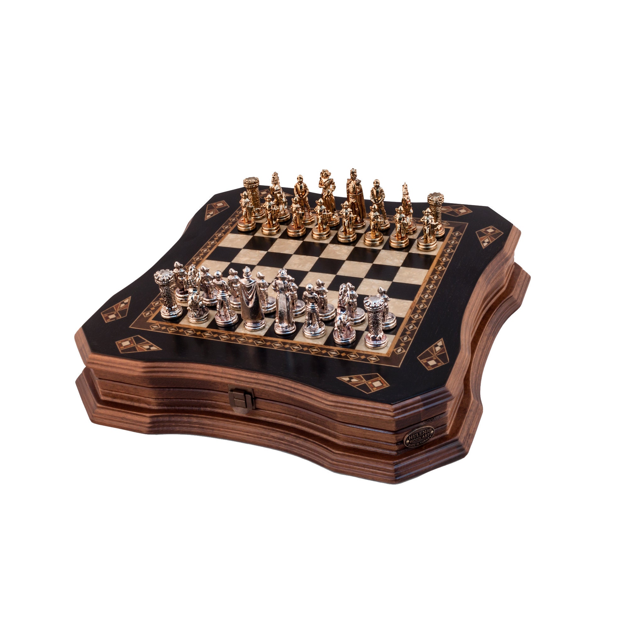 Trademark Games Wooden Book Style Chess Board with Staunton