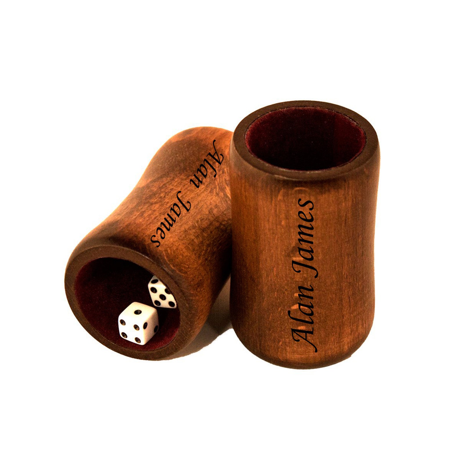 Personalized Dice Cups Wooden Backgammon Dice Cup Wooden Etsy