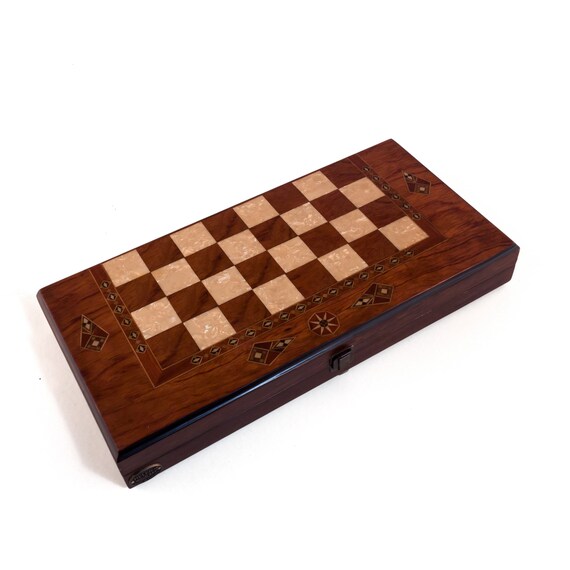 Crazy Games Backgammon Set Classic Small Leather