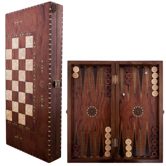 19 Handmade Elegant Backgammon Set Helena Wood Art 