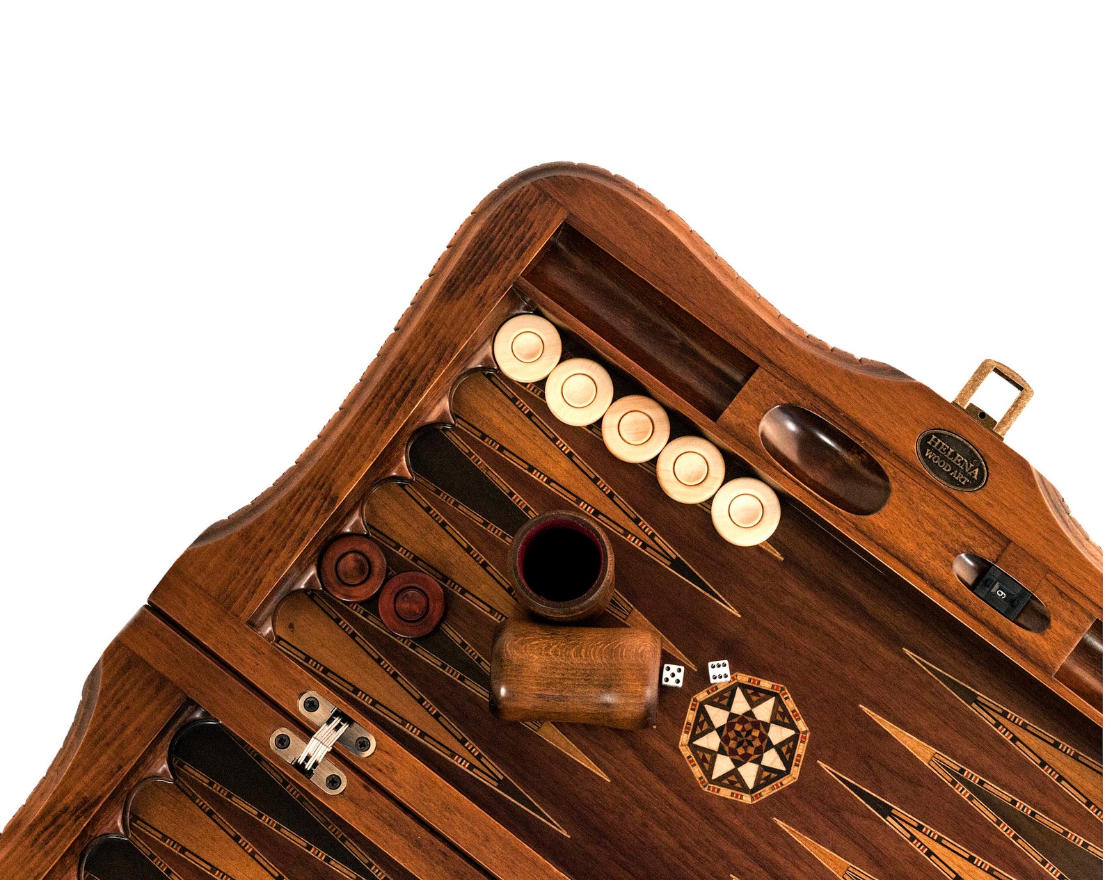 21.5 Inch Queen Backgammon Set Walnut Etsy