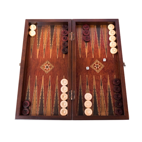 Crazy Games Backgammon Set Classic Small Leather