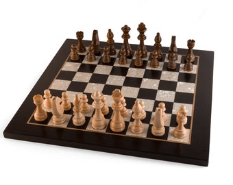 Hochwertiges Schachfiguren Set Kreuzritter weiß schwarz Schach Schachspiel