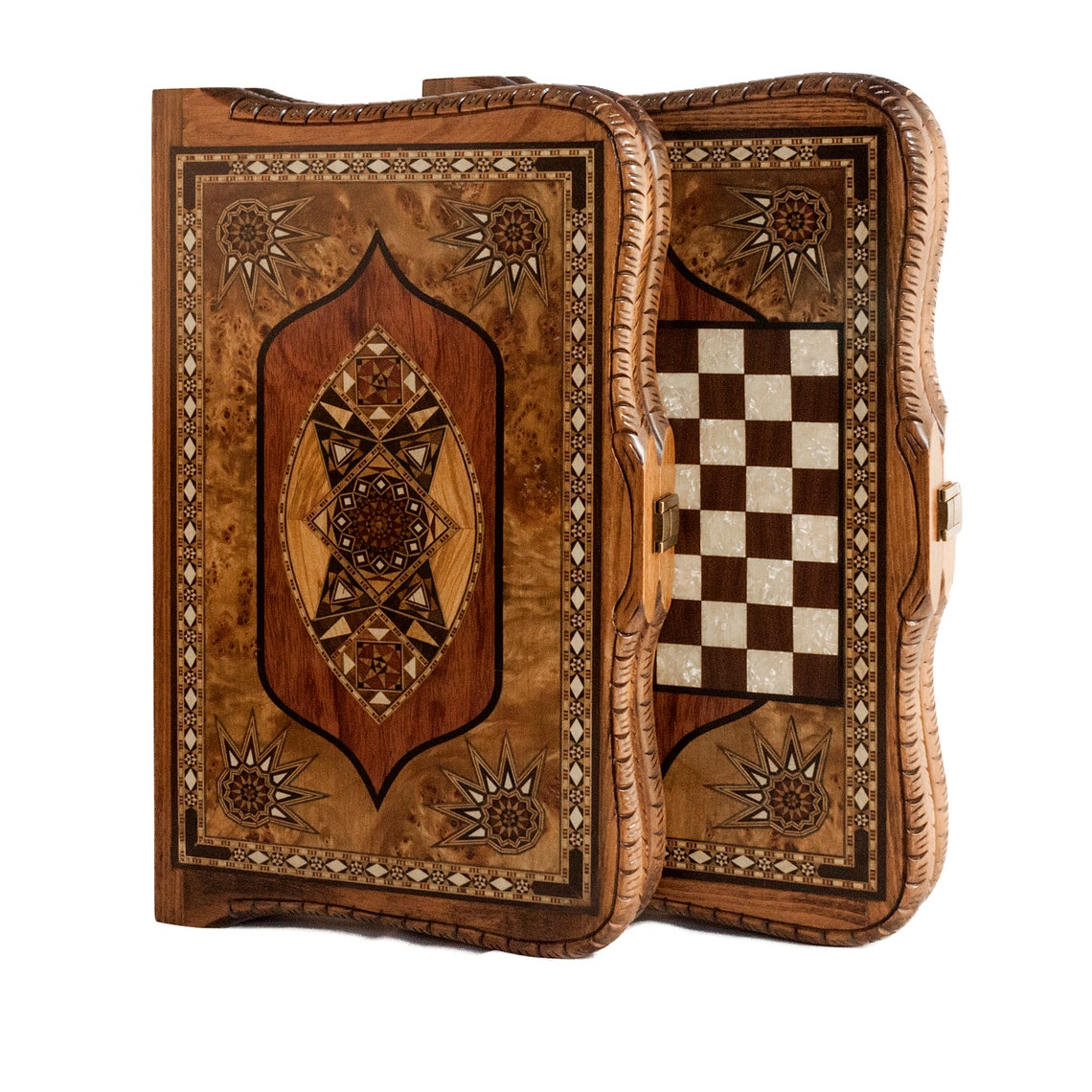 21.5 Inch Queen Backgammon Set Mazel Etsy