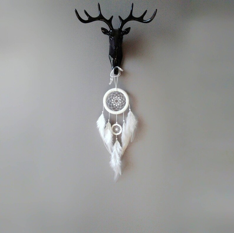 White dream catcher/Small dream catcher for car/Boho nursery Etsy