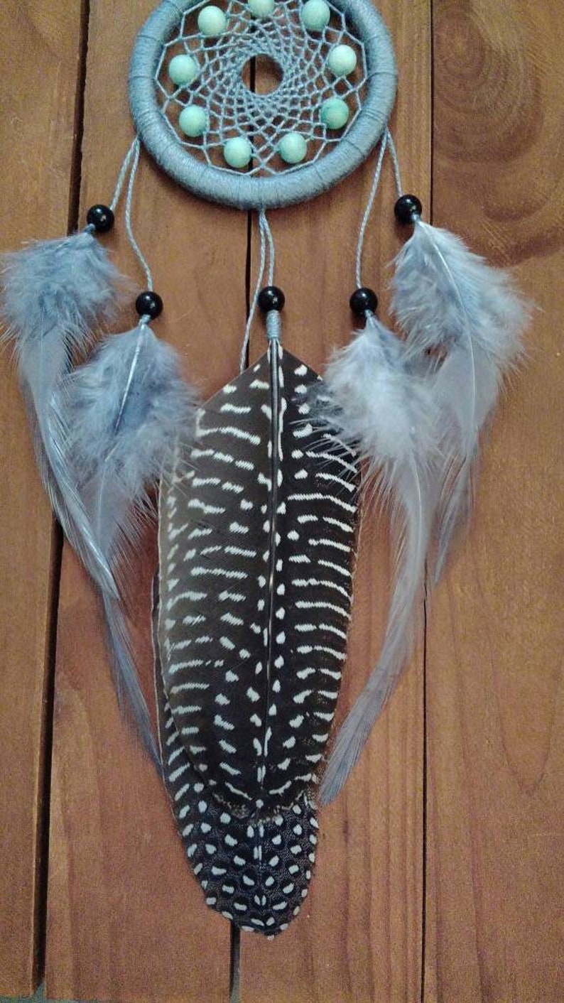 Small grey Dream catcher for car/Car hanging dream catcher/Car Etsy