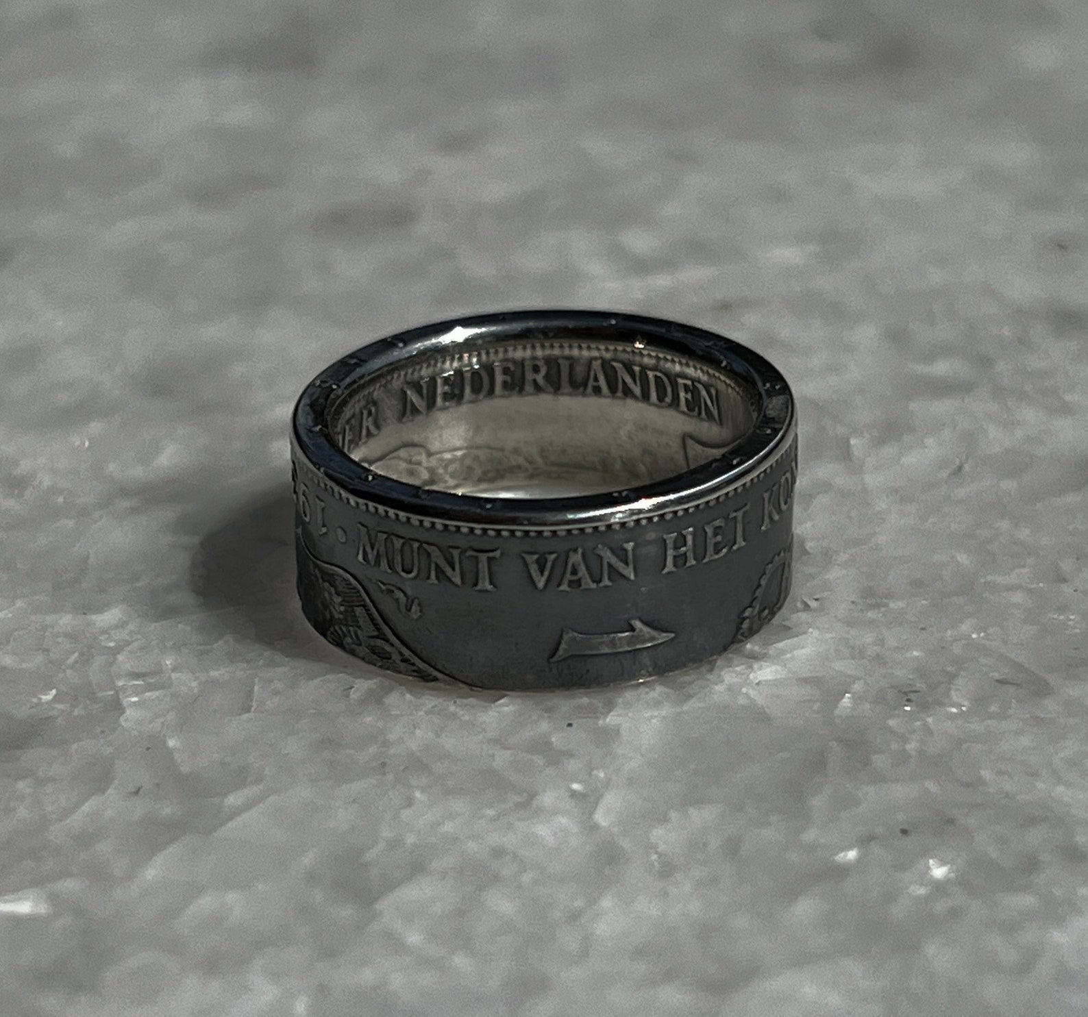 Dutch 1 Gulden Silver Coin Ring - Etsy