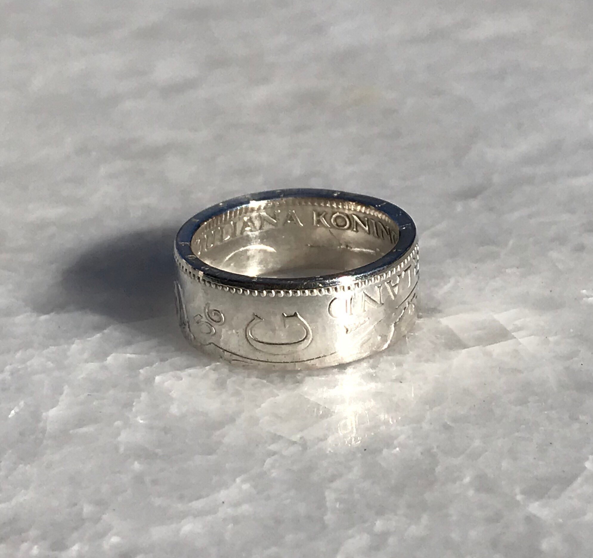 Dutch 1 Gulden Silver Coin Ring - Etsy