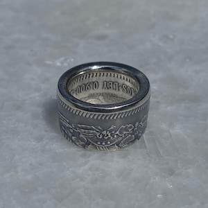 1948 Mexican 5 Pesos Silver Coin Ring
