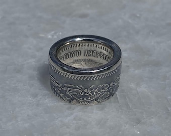 1948 Mexikanische 5 Pesos Silbermünze Ring