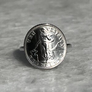 Size 6 Philippines Silver Coin Ring