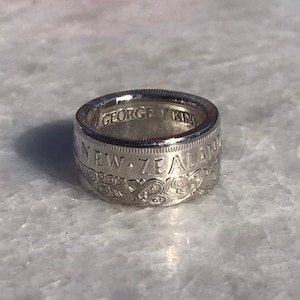 New Zealand Half-Crown Silver Ring
