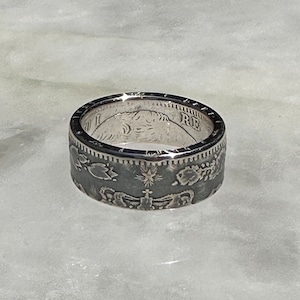 Antique Italian 2 Lire Silver Coin Ring