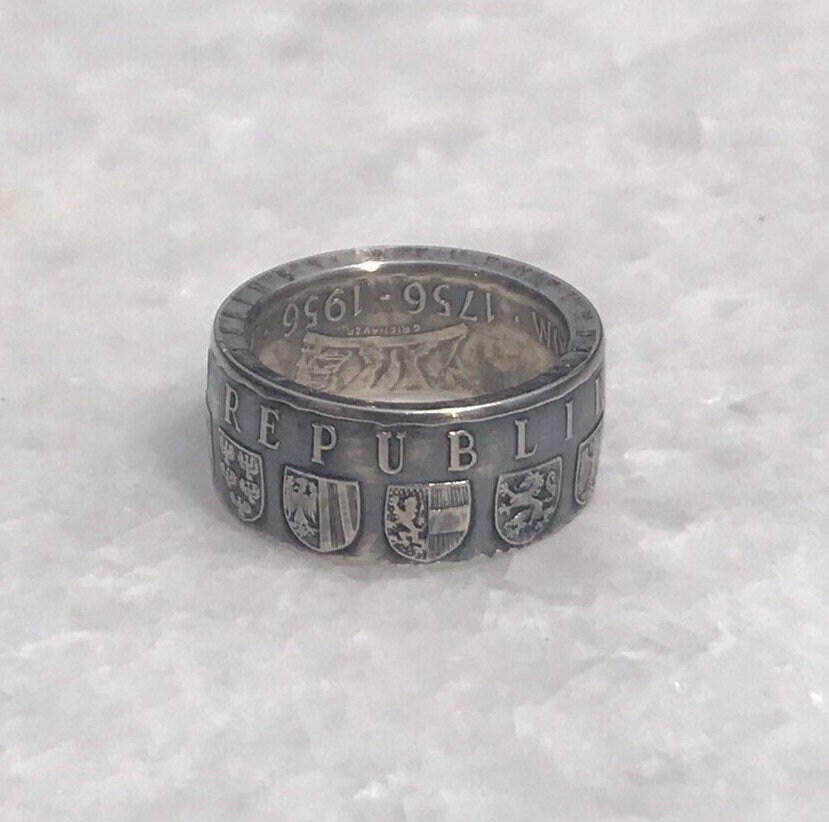 Austrian 25 Schilling Silver Coin Ring - Etsy