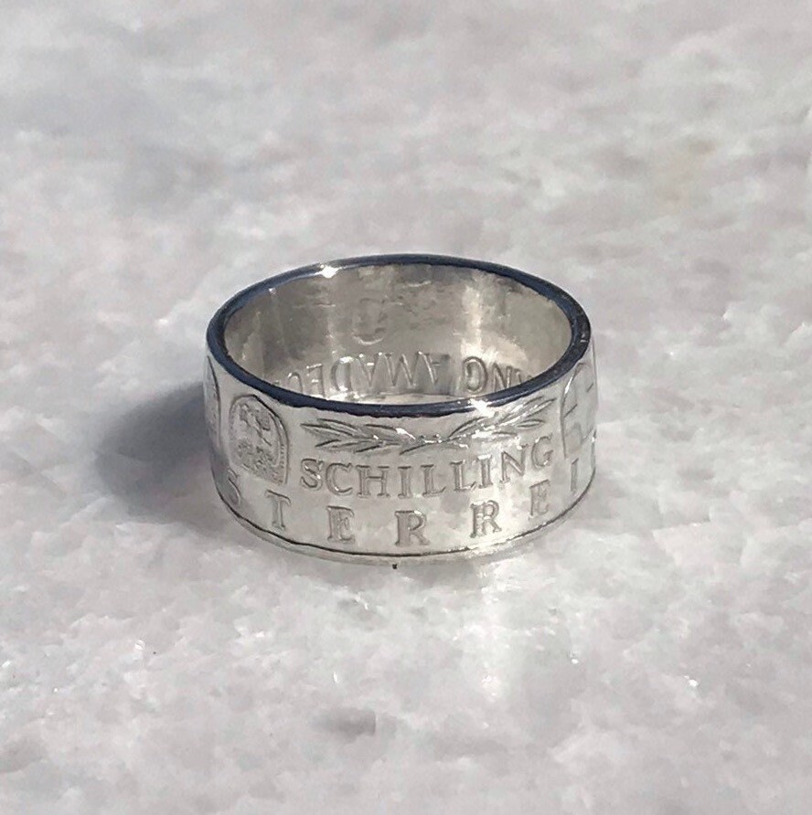 Austrian 25 Schilling Silver Coin Ring - Etsy