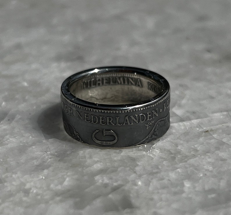 Dutch 1 Gulden Silver Coin Ring - Etsy