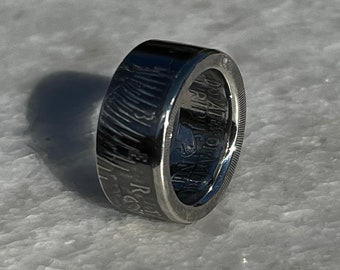 Peace Dollar Silver Coin Ring