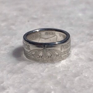Vintage Swedish 1 Krona Silver Coin Ring