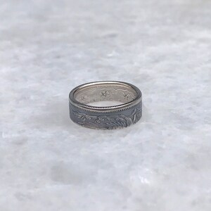 Anillo de plata de 50 sen de la era Taisho japonesa imagen 10