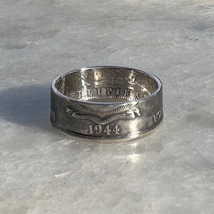 Filipino- American Fifty Centavos Silver Coin Ring