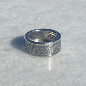 Egypt 10 Piastres Silver Coin Ring