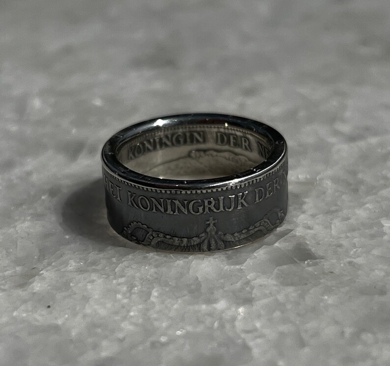 Dutch 1 Gulden Silver Coin Ring - Etsy