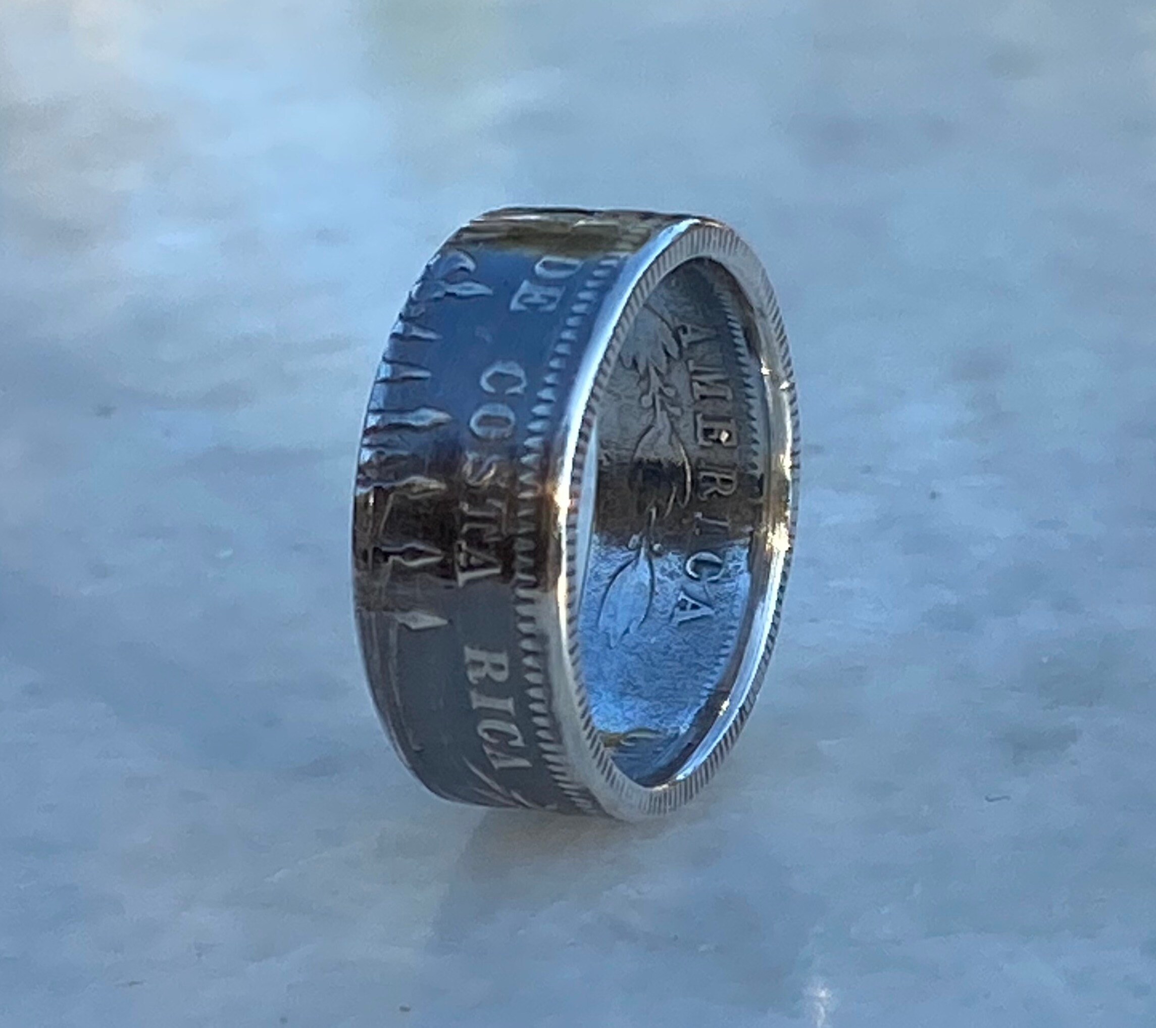 Costa Rica Antique Silver Coin Ring - Etsy