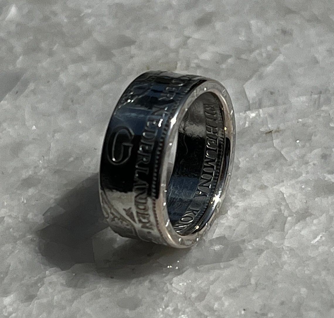 Dutch 1 Gulden Silver Coin Ring - Etsy