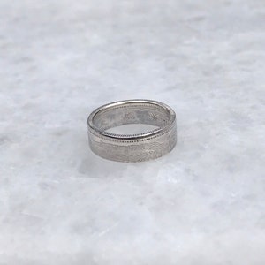 Anillo de plata de 50 sen de la era Taisho japonesa imagen 9
