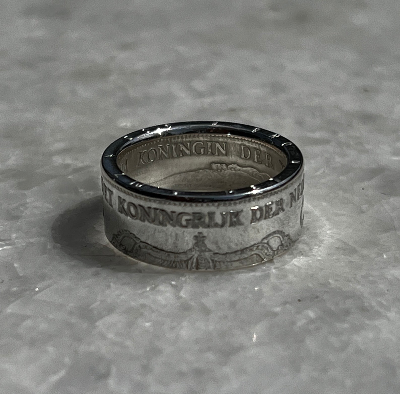 Dutch 1 Gulden Silver Coin Ring - Etsy