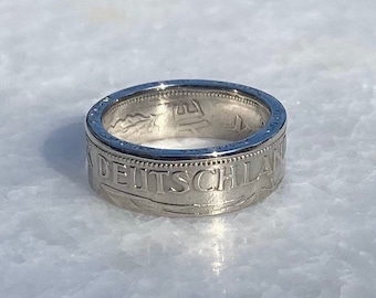 Anillo con moneda de marco alemán