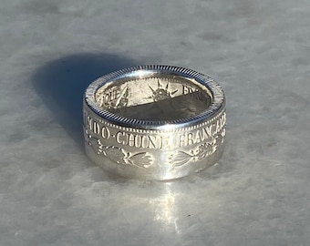 Vietnamese silver coin ring