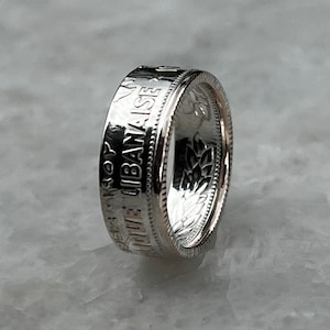 Lebanon Silver Coin Ring