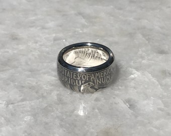 Peace Dollar Silver Coin Ring