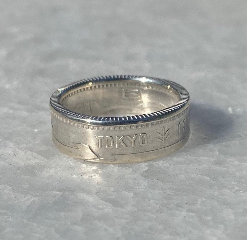 1964 Tokyo Olympics 100 Yen Silver Japanese Coin Ring - Etsy