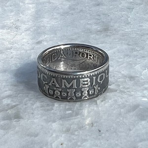 Mozambique Vintage Silver Coin Ring