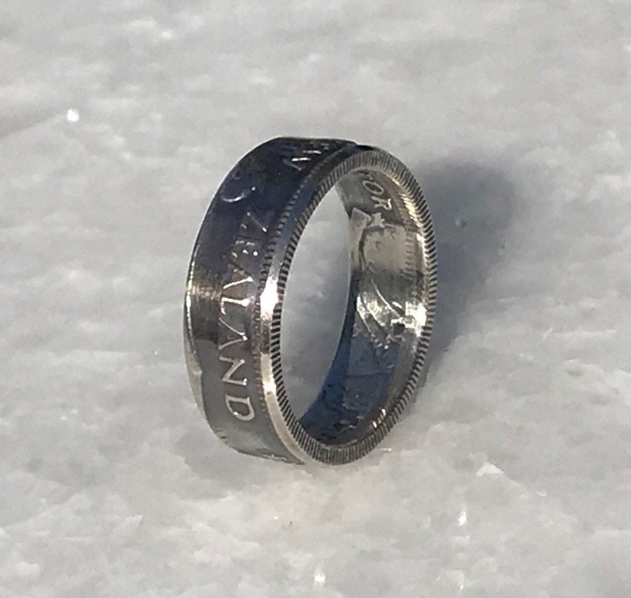 New Zealand Silver One Shilling Coin Ring - Etsy