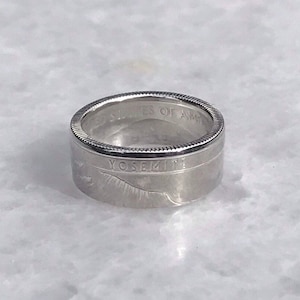 Yosemite California Silver Quarter Coin Ring