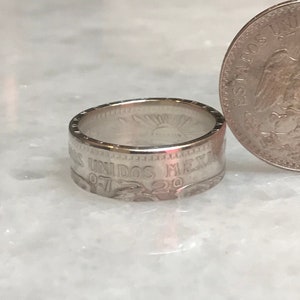 Mexican Silver 50 centavos Ring