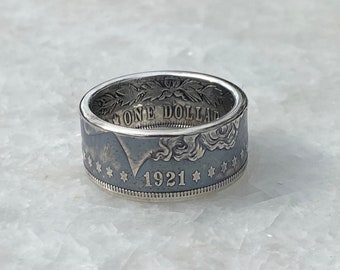 104 Year Old Morgan Silver Dollar Coin Ring
