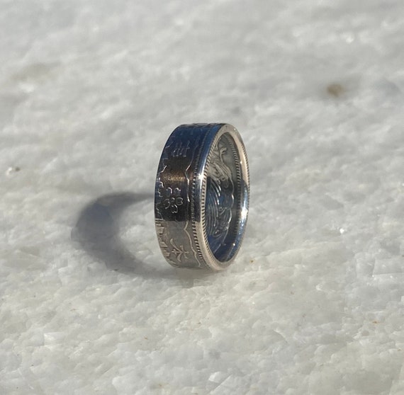 Taisho Era Japanese 50 Sen Silver Coin Ring With Cherry Blossom - Etsy
